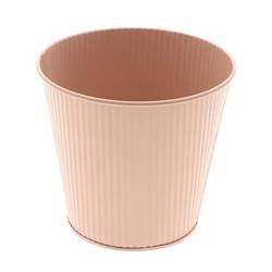 Zink Übertopf Civita rosa D14cm H13cm