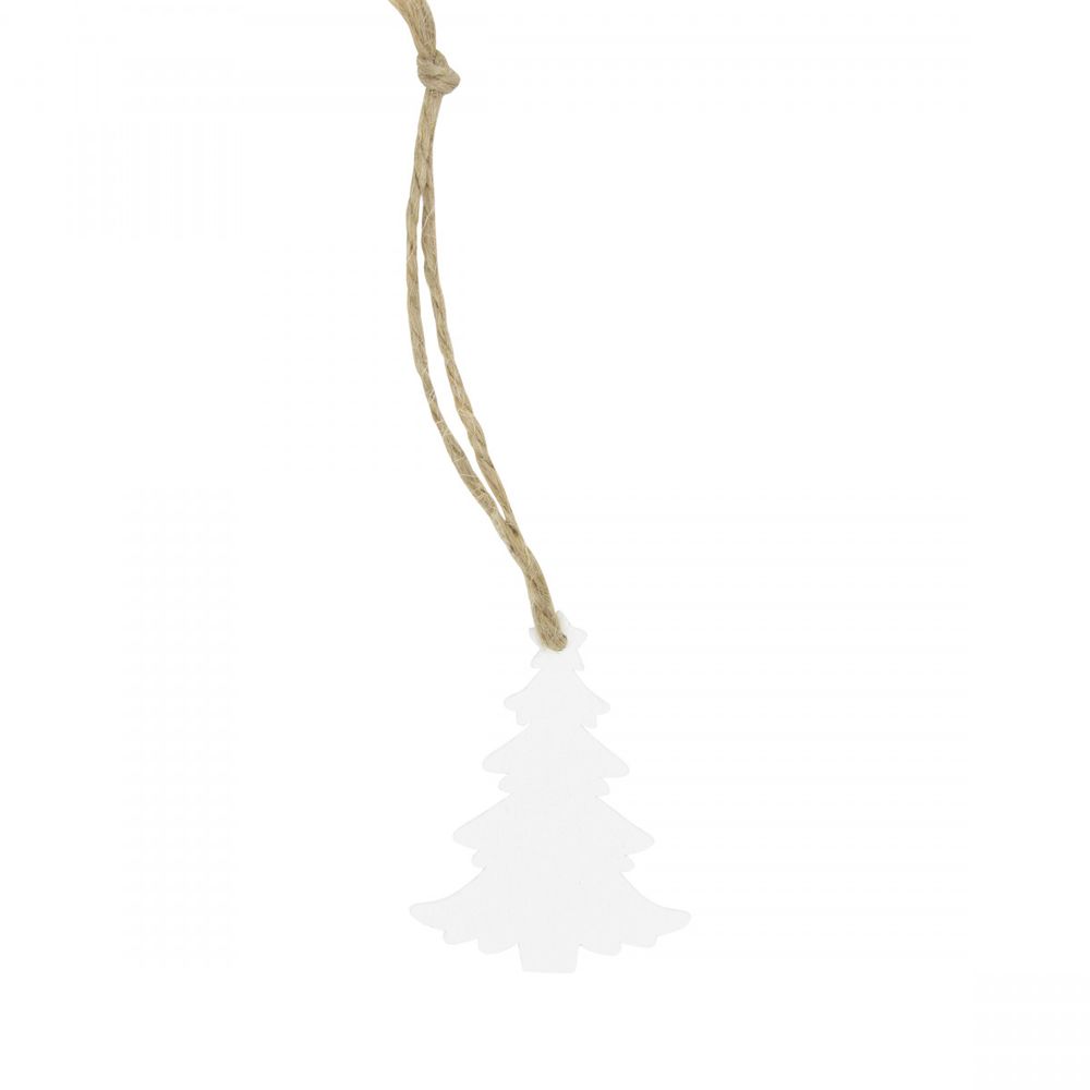 Deko Hänger Baum weiss D05cm H4cm x24