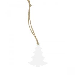 Deko Hänger Baum weiss D05cm H4cm x24