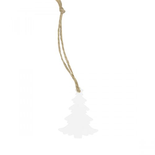 Deko Hänger Baum weiss D05cm H4cm x24