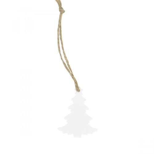 Deko Hänger Baum weiss D05cm H4cm x24