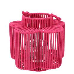 Laterne Cruz Blume fuchsia 12x23x24cm