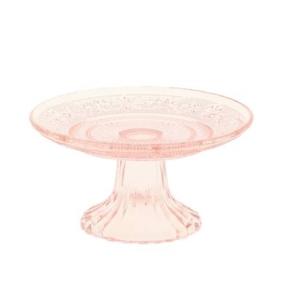 Glas Kuchenplatte Julia rosa D15cm H07cm