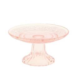 Glas Kuchenplatte Julia rosa D15cm H07cm