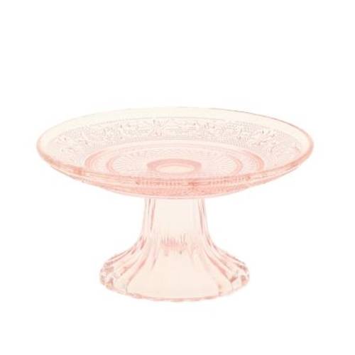 Glas Kuchenplatte Julia rosa D15cm H07cm