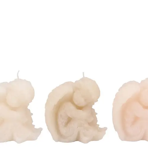 Kerze Engel Frosty mix creme 10x10x11cm
