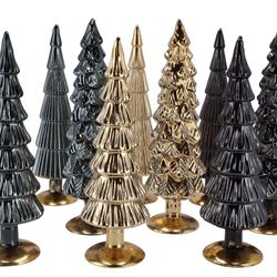 Weihnachtsbaum schwarz glas metallisch9x35cm