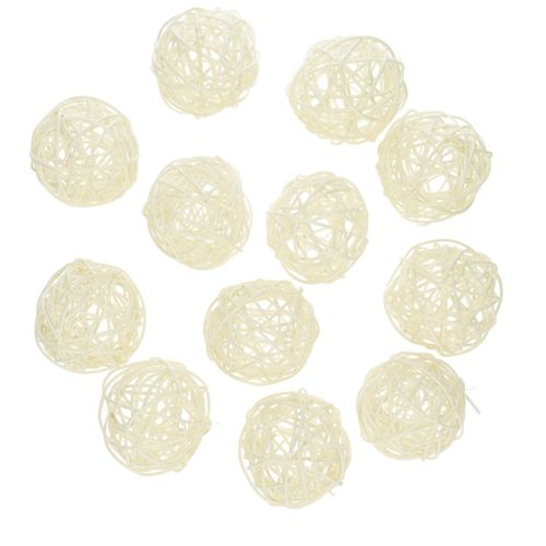 Rattan Kugel gebleicht D06cm x12
