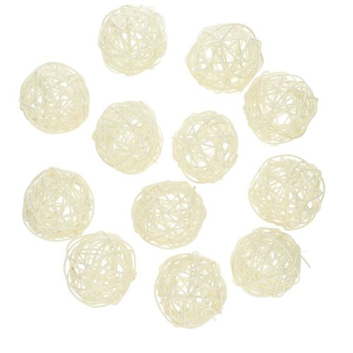 Rattan Kugel gebleicht D06cm x12
