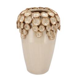 Keramik Vase Nancy Blumen creme 22×22×33cm