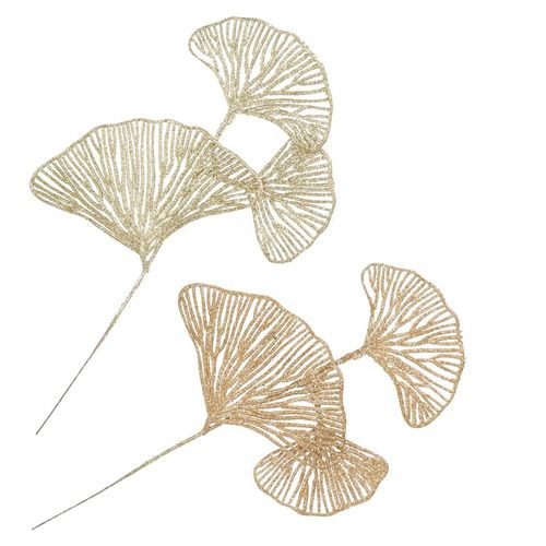 Deko Lotus champagne gold 40cm ass p/12