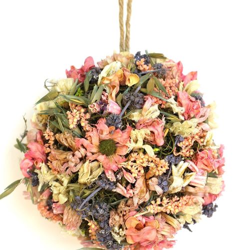 Trockenblumen Kugel Memories rosa d14.5cm ((exotische) Trockenblumen