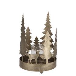Metall Teelicht Kaya Xmas gold 16x27cm