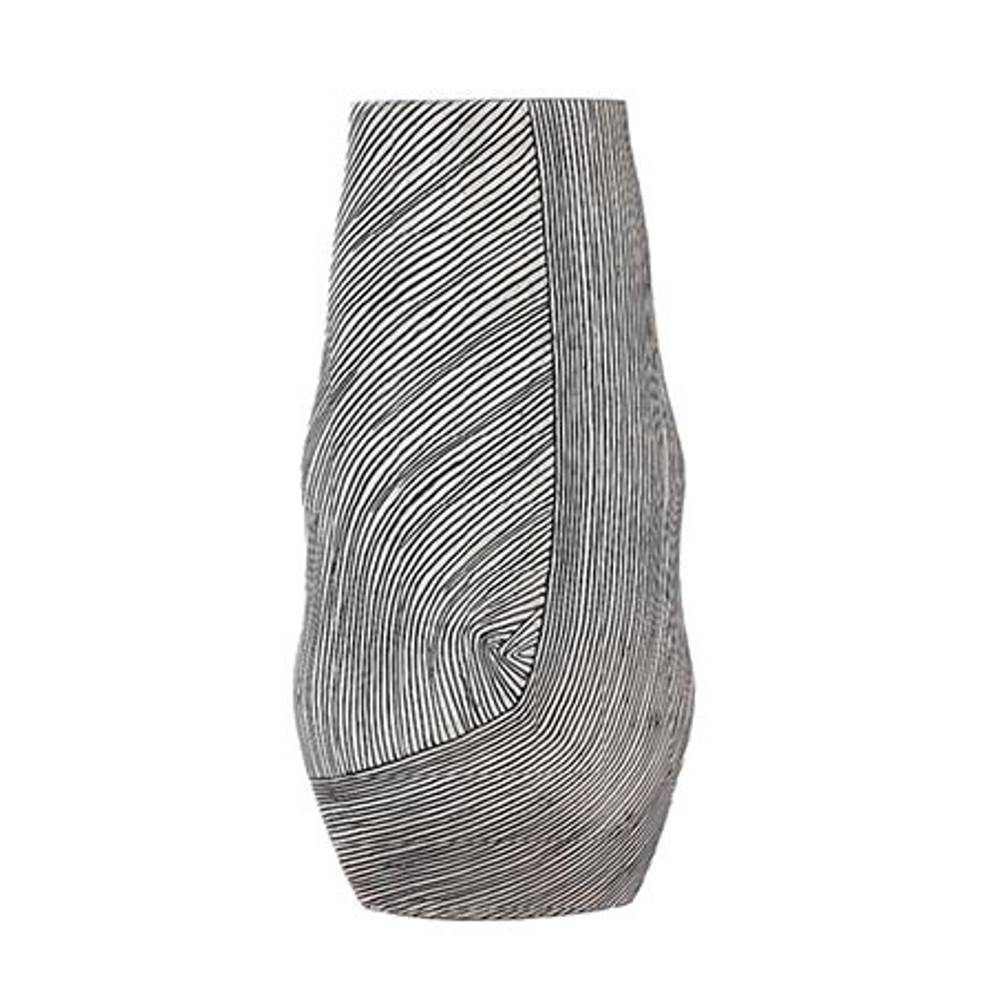 Kunststoff Vase Annulo grau D23cm H46cm