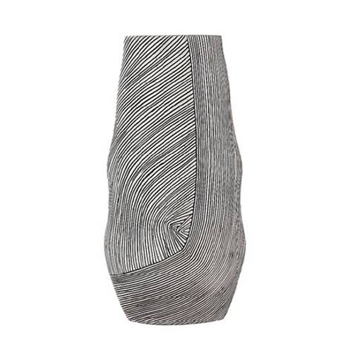 Kunststoff Vase Annulo grau D23cm H46cm