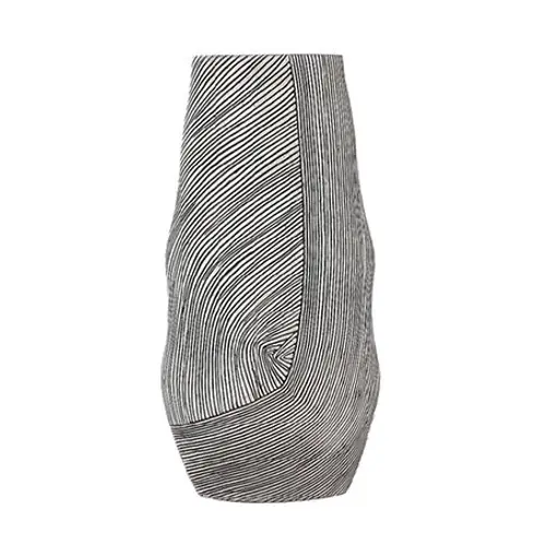 Kunststoff Vase Annulo grau D23cm H46cm