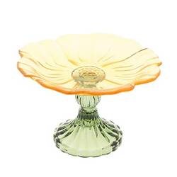 Glas Kuchenplatte Tivoli gelb D16.5cm H10cm