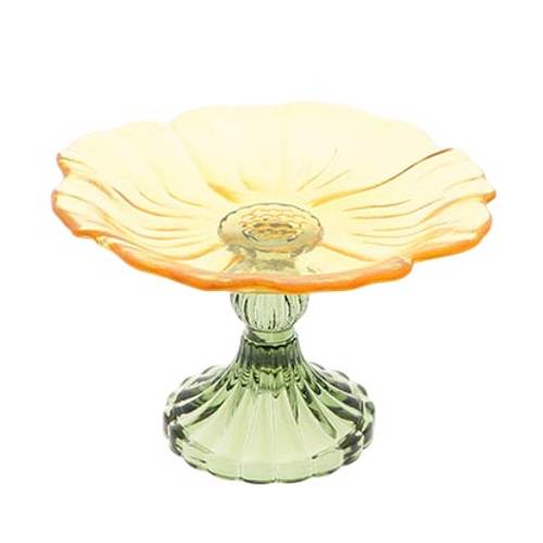 Glas Kuchenplatte Tivoli gelb D16.5cm H10cm