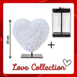 Foam Herz Rosen weiss +Standard 15cm
