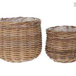 Korb Kuboo Bulat natur 2/Set  D40cm H40cm