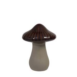Deko Pilz braun D08cm H11cm