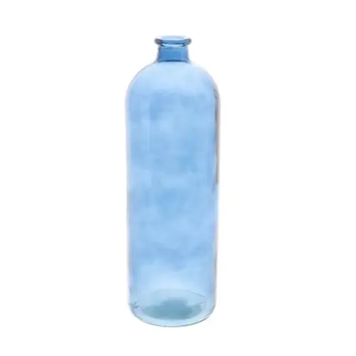 Glas Flasche blau D13cm H41cm
