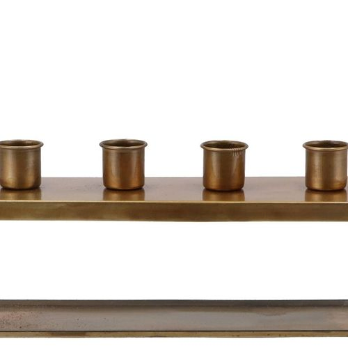 Kerzenständer Glas gold 23x8x8cm