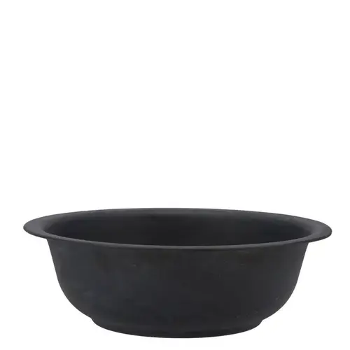 Zink Schale Basic schwarz D24cm H09cm