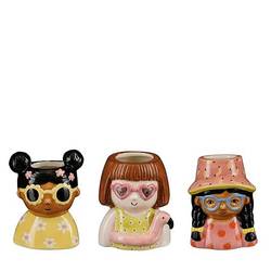 Keramik Übertopf Funny mix D08cm H10.5cm