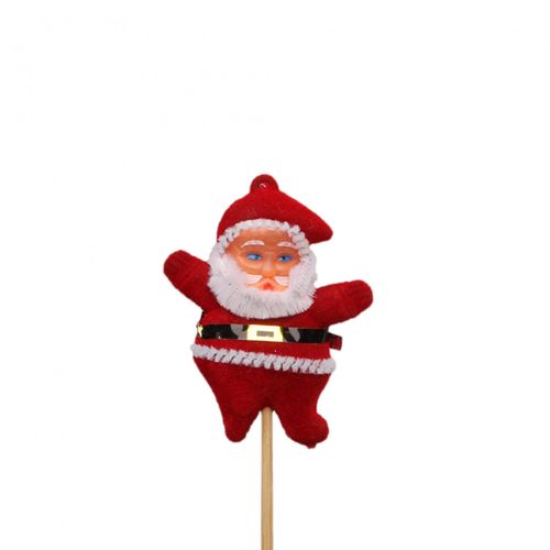 Weihnachtsmann auf Stab rot L10cm D05cm