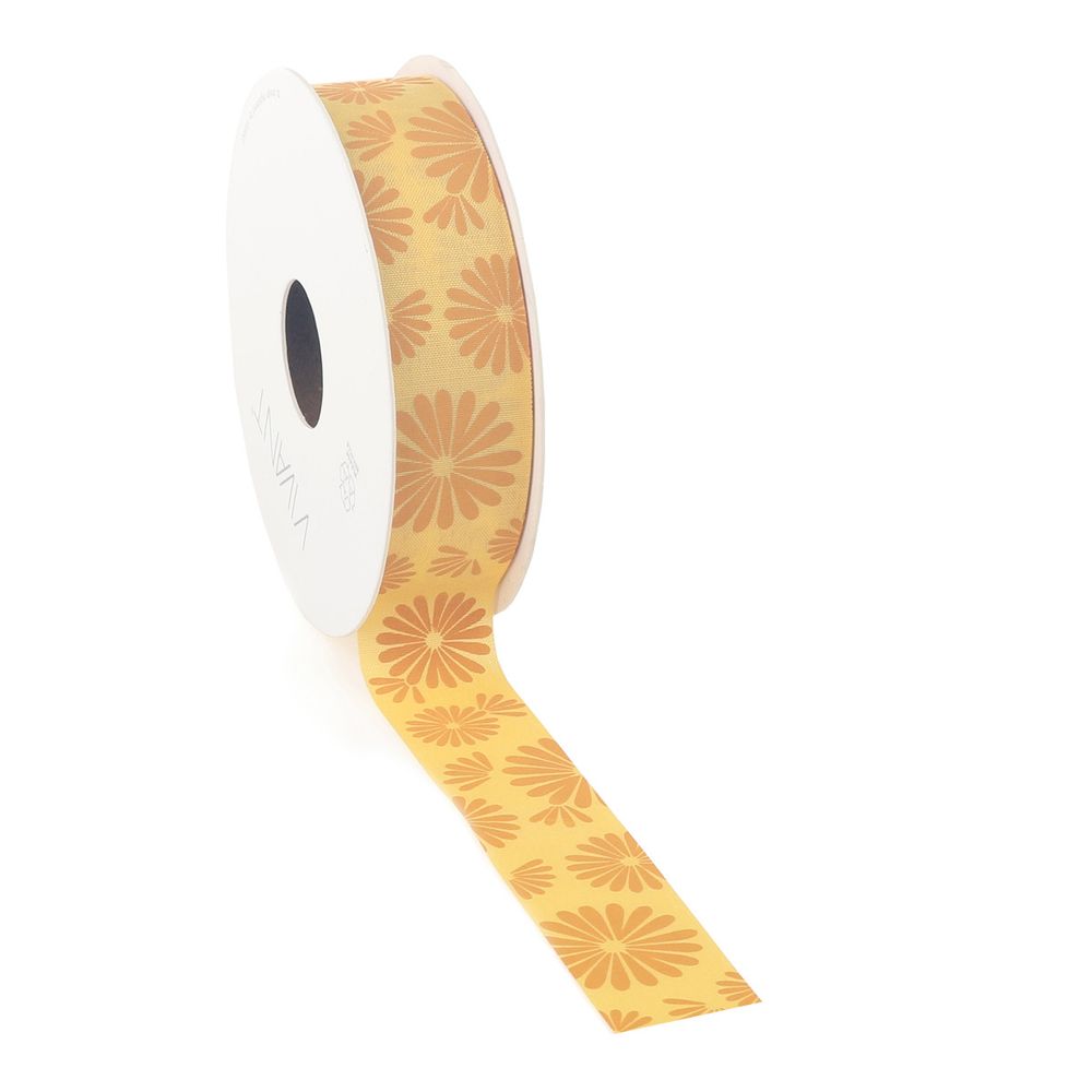 Band Vivant Blume gelb 25mm 20m