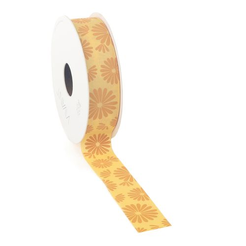 Band Vivant Blume gelb 25mm 20m
