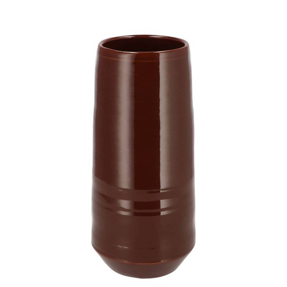 Keramik Vase Micco Dark braun 14x14x28cm 
