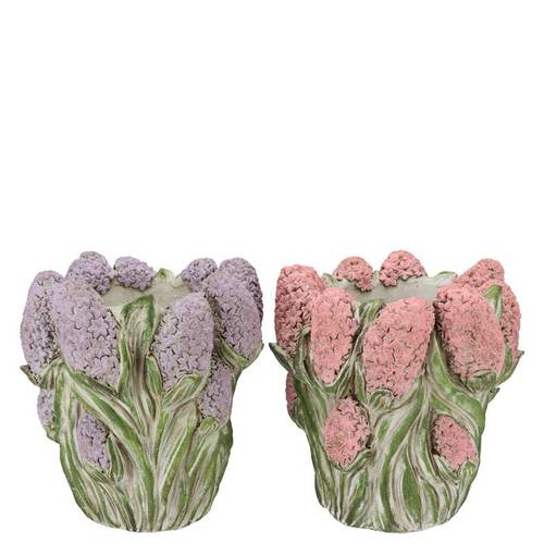 Beton Übertopf Dante Hyazinthe mix 17x17x16cm