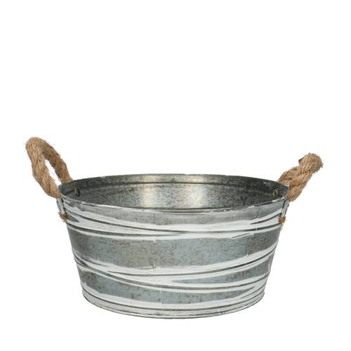 Zink Brent Behälter D22cm H10cm