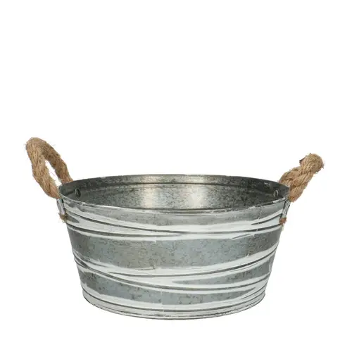 Zink Brent Behälter D22cm H10cm