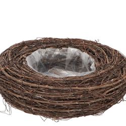 Ulmenzweige Übertopf Rund grau D30cm