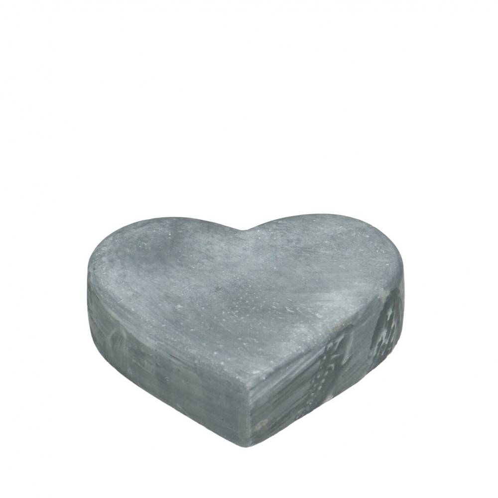 Herz Curry grau D12cm H03cm