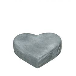 Herz Curry grau D12cm H03cm