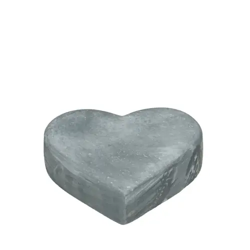 Herz Curry grau D12cm H03cm