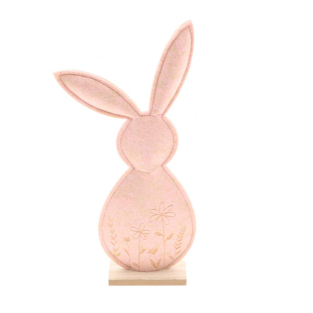 Deko Kaninchen Filz rosa 12.5x05x32.5cm