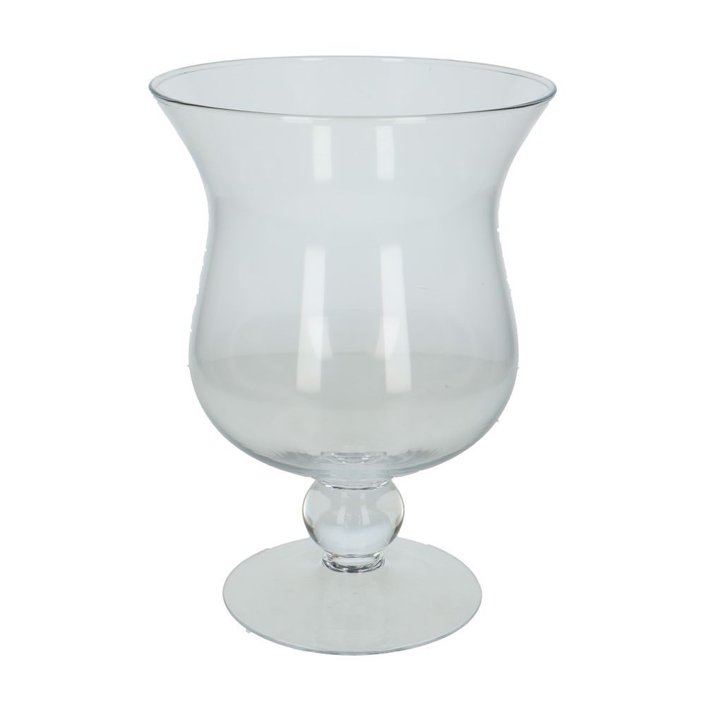 Glas Vase auf Fuss D18cm H35cm