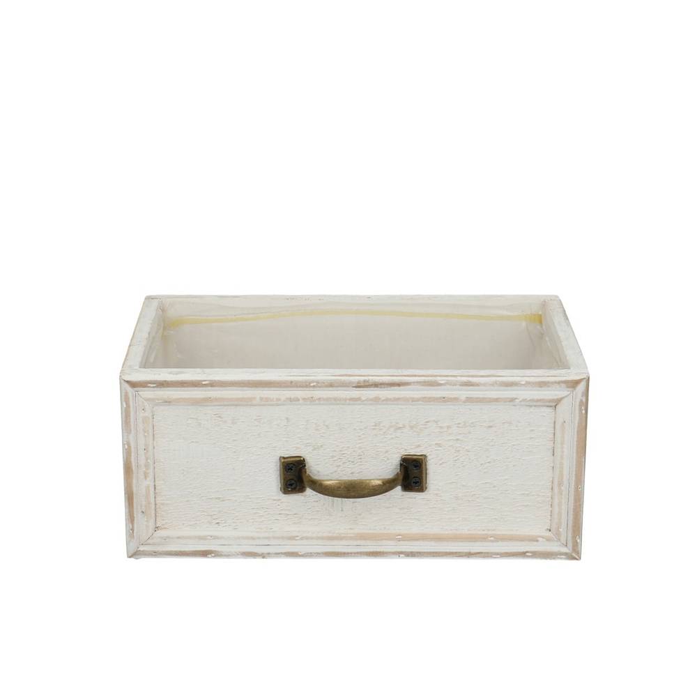 Holz Schublade weiss 23x13x10cm