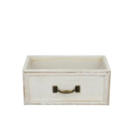 Holz Schublade weiss 23x13x10cm