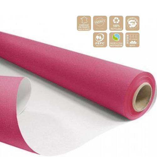 Papier Rolle 80cm weiss/fuchsia 60gr 40m
