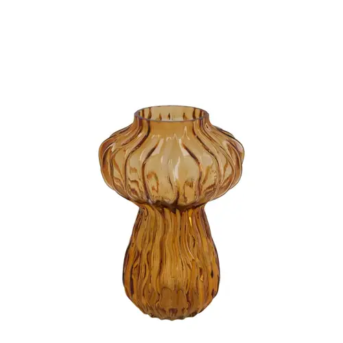 Glas Vase Pumpkin braun D16cm H23cm