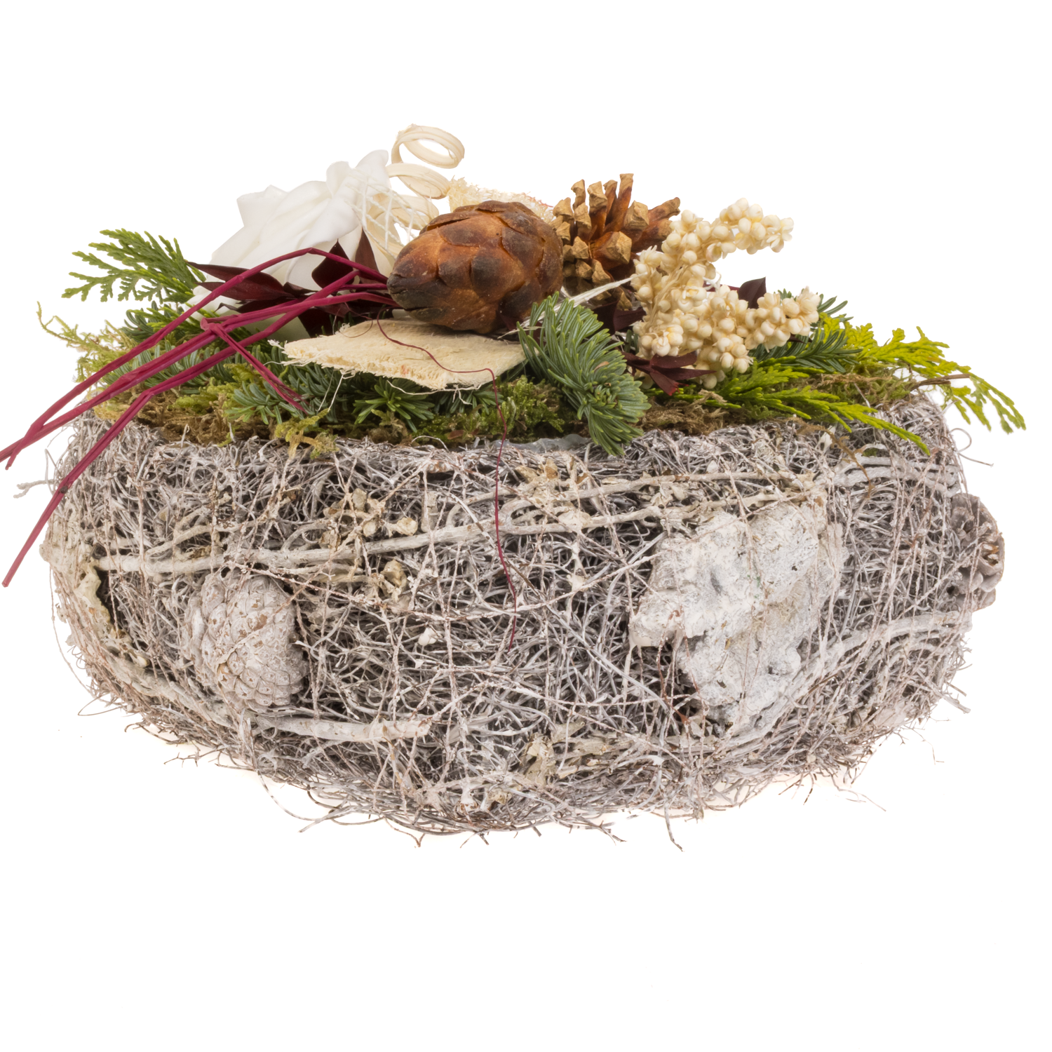 Herz Korb Rose 28x28cm (3610)