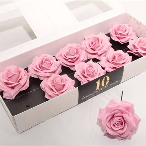 Seiden Wachs Rose hell rosa D12cm (374)
