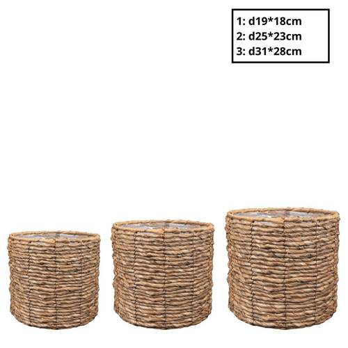 Korb Nigel braun 3/Set D31cm H28cm 
