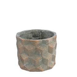 Keramik Übertopf Zish grau D14cm H11cm